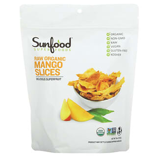 Sunfood, Raw Organic Mango Slices, 8 oz (227 g)