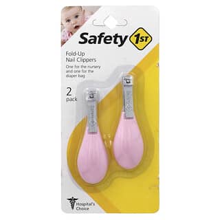 Safety 1st, Fold-Up Nail Clippers, Pink, 2 Pack