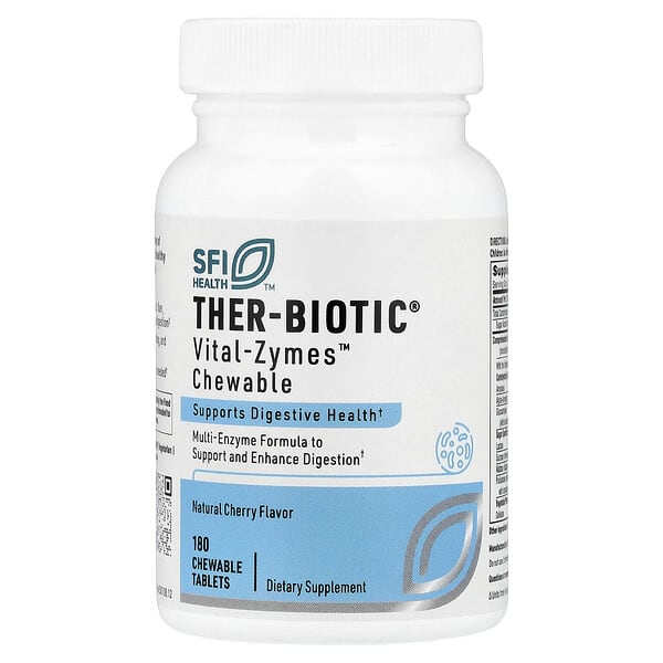 SFI Health, Ther-Biotic® Vital Zymes™, Natural Cherry, 180 Chewable Tablets — product photo 1