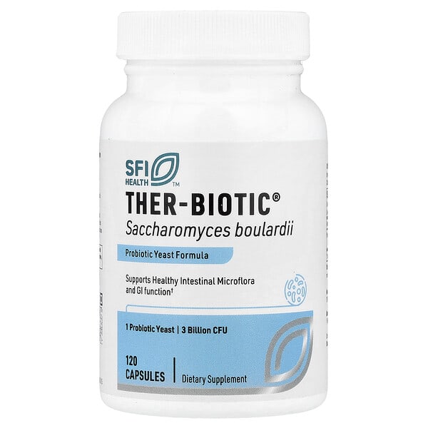 SFI Health, Ther-Biotic® Saccharomyces Boulardii, 3 Billion CFU, 120 Capsules — product photo 1