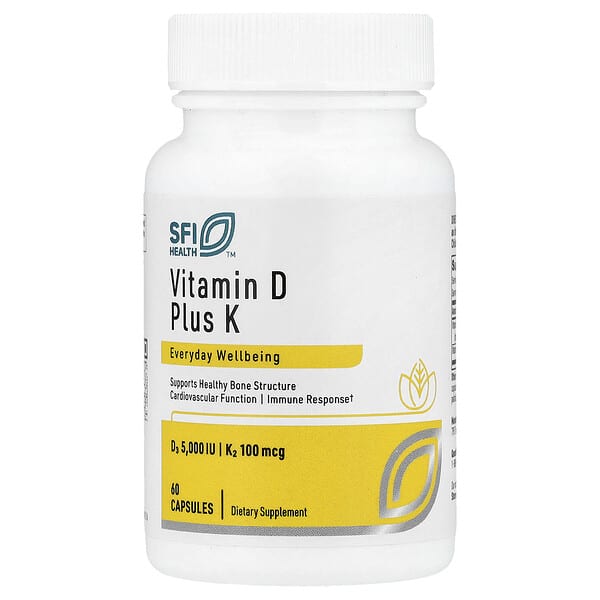 SFI Health, Vitamin D Plus K, 60 Capsules — product photo 1