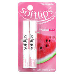 Softlips, Lip Protectant Sunscreen, SPF 20, Watermelon, 2 Pack, 0.07 oz ...