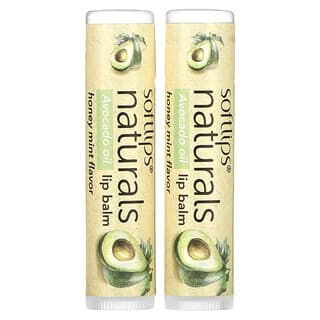 Softlips, Baume à lèvres Naturals, Miel et menthe, 2 sticks, 4,2 g chacun