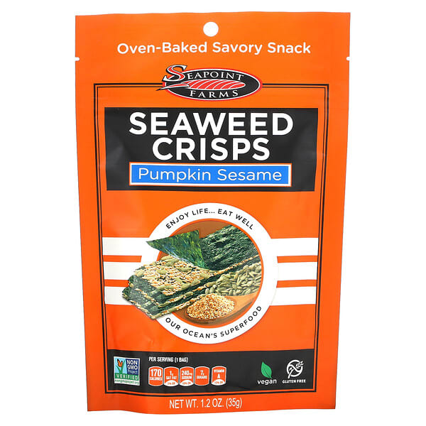 Seapoint Farms, Chips d'algues, courge et sésame, 35 g
