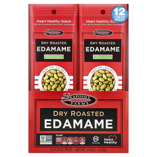 Seapoint Farms, Обжаренный эдамаме, морская соль, 12 пакетиков по 45 г (1,58 унции)