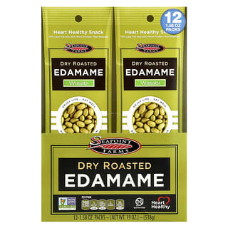 Seapoint Farms, Edamame grillé à sec, wasabi épicé, 12 sachets, 45 g chacun