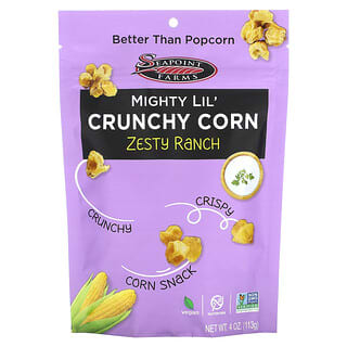 Seapoint Farms, Mighty Lil' Crunchy Corn, Zesty Ranch, 113 g