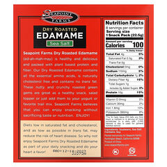 Seapoint Farms, Dry Roasted Edamame, Sea Salt, 8 Snack Packs, 0.79 oz (22.5 g) Each
