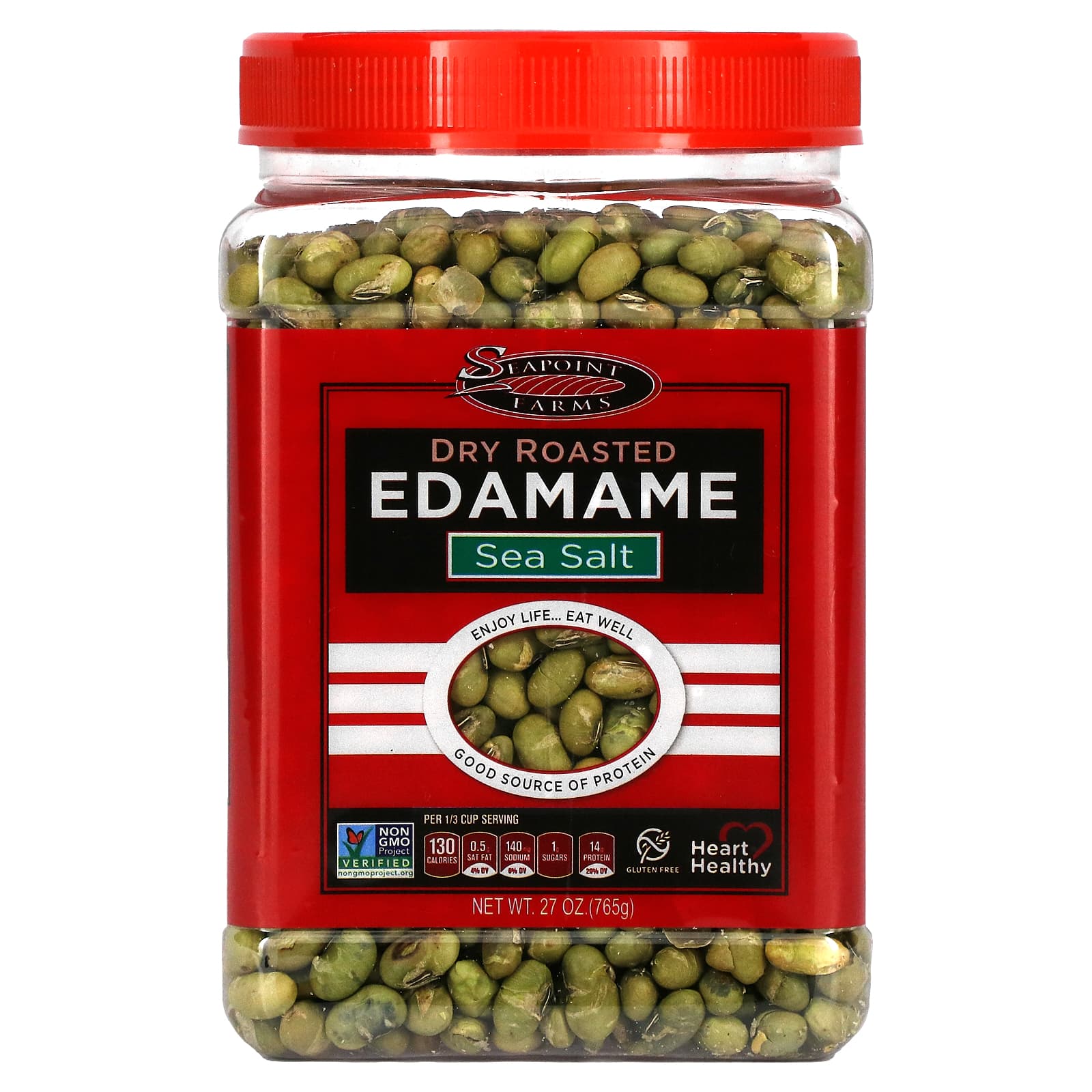 Seapoint Farms, Dry Roasted Edamame, Sea Salt, 27 oz (765 g)