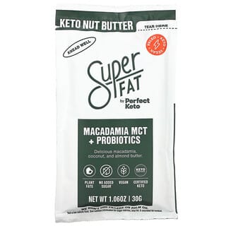 SuperFat, Manteiga de Noz Cetona, TCM de Macadâmia + Probióticos, 30 g (1,06 oz)