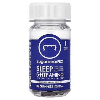 SugarbearPro, Sommeil, Gommes au 5 HTP à l'acide aminé, 32 gommes