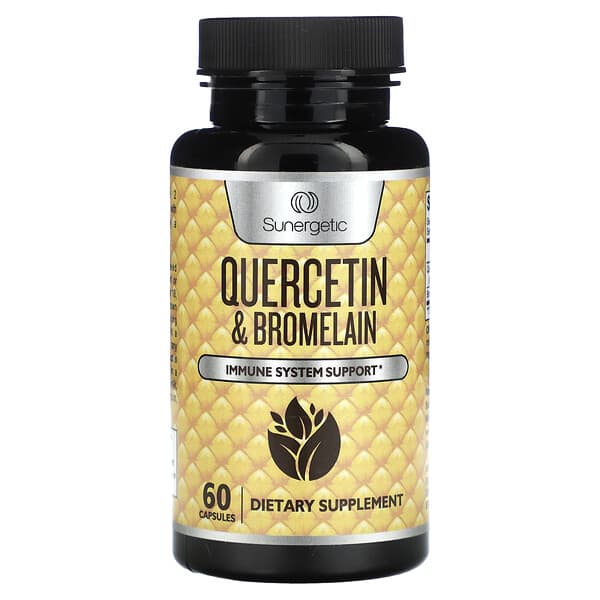 Sunergetic, 槲皮素和鳳梨蛋白酶，60 粒膠囊