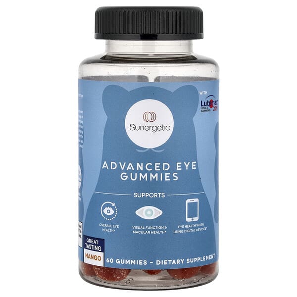 Sunergetic Advanced Eye Gummies, Mango, 60 Gummies