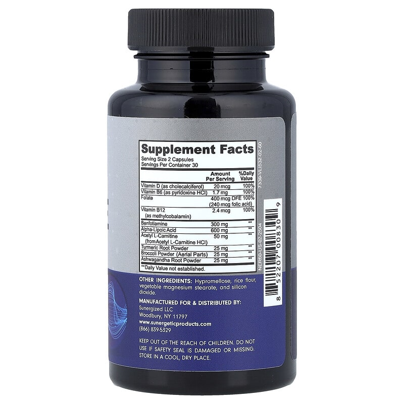 acetil-l-carnitina para neuropatía Refuerzo para los nervios`` 60 cápsulas