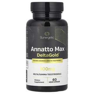 Sunergetic, Annatto Max DeltaGold®, 300 mg, 60 capsules liquides