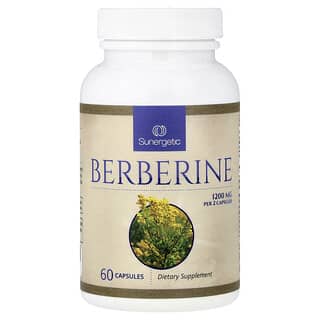 Sunergetic, Berberine, Berberin, 60 Kapseln (600 mg pro Kapsel)