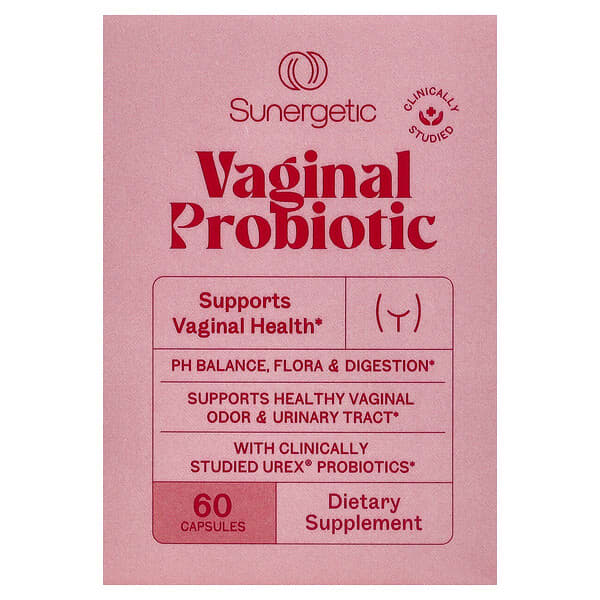 Sunergetic, Vaginal Probiotic,  60 Capsules