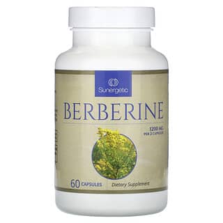 Sunergetic, Berberina, 1.200 mg, 60 Cápsulas (600 mg por Cápsula)