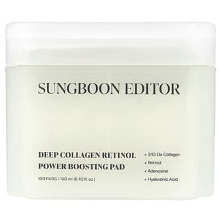 Sungboon Editor, Almohadilla de refuerzo de potencia de colágeno profundo y retinol, 100 almohadilla