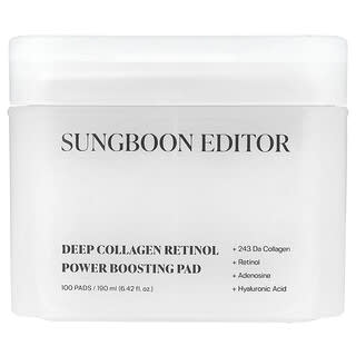 Sungboon Editor, Подушечки для повышения мощности с глубоким коллагеном и ретинолом, 100 шт.