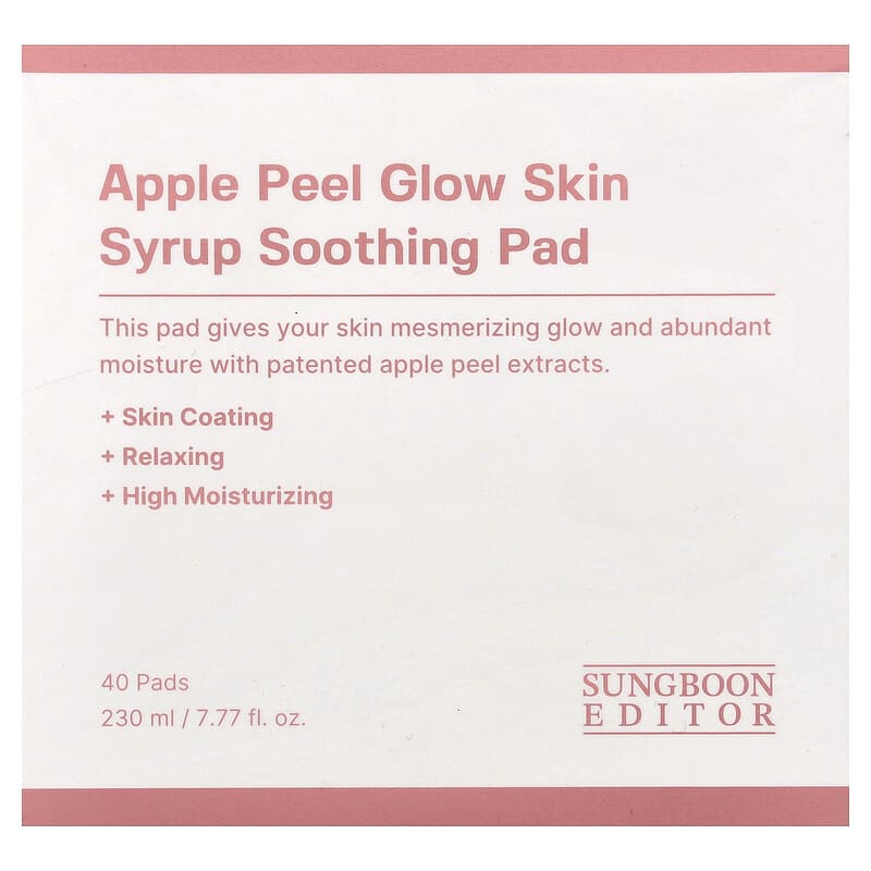 Apple Peel Glow Skin Syrup Soothing Pad、40枚