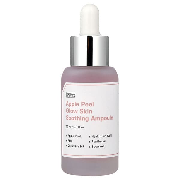 Sungboon Editor, 사과 껍질, 글로우 스킨 수딩 앰플, 30ml(1.01fl oz)