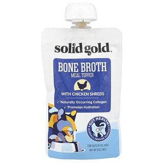Solid Gold‏, طبقة علوية لوجبة مرق العظام ، للقطط ، لجميع الأعمار ، 3 أونصات (85 جم)