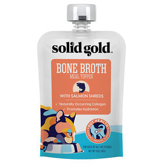Solid Gold, Ingrediente alimentario de caldo de huesos con trozos de salmón, Para gatos, Todas las edades, 85 g (3 oz)