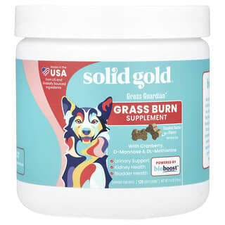 Solid Gold, Grass Guardian™, Grass Burn Supplement, For Dogs, Smoked Bacon, 120 Soft Chews, 7.6 oz (216 g)