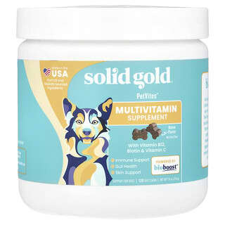 Solid Gold, PetVites™ Multivitamin Supplement, For Dogs, Bacon, 120 Soft Chews, 7.6 oz (216 g)