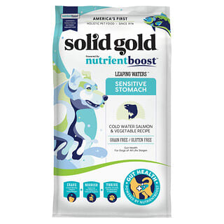 Solid Gold, Leaping Waters™, Para perros, Todas las etapas de la vida, Receta de agua fría con salmón y vegetales, 1,7 kg (3,75 lb)