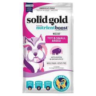Solid Gold, Wee Bit™, Para perros miniatura y de razas pequeñas, Bisonte y arroz integral, 1,7 kg (3,75 lb)