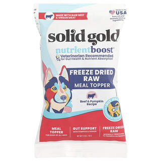 Solid Gold, Freeze Dried Raw Meal Topper, For Dogs, All Ages, Beef & Pumpkin Recipe, 1.5 oz (42 g)