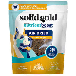 Solid Gold, Air Dried Meal o Topper, Para perros, Receta con pollo, 113 g (4 oz)