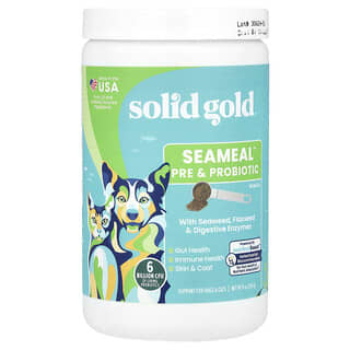 Solid Gold‏, SeaMeal ™ البريبيوتيك والبروبيوتيك ، للكلاب والقطط ، 8 أونصات (226 جم)