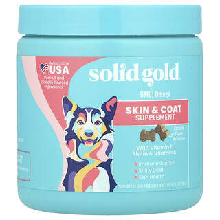 Solid Gold, OMG! Omega, Skin & Coat Supplement, For Dogs, Chicken, 60 Soft Chews, 3.8 oz (108 g)