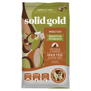 Solid Gold, Winged Tiger™, Para gatos, Adultos, Con codorniz y calabaza, 1,36 kg (3 lb)