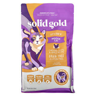 Solid Gold, Let's Stay In™, For Adult Indoor Cats, Chicken Lentil & Apple Recipe, 3 lbs (1.36 kg)