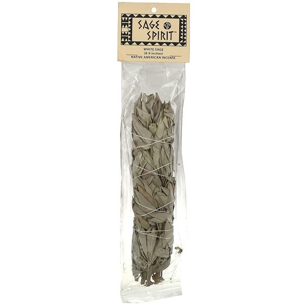 Sage Spirit‏, Native American Incense, White Sage, Large (8-9 inches), 1 Smudge Wand