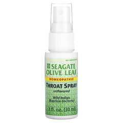 Seagate, Spray de Hoja de Oliva para la Garganta, Sin Sabor, 1 fl oz (30 ml)
