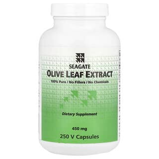 Seagate, Extrato de Folha de Oliva, 450 mg, 250 Cápsulas em V