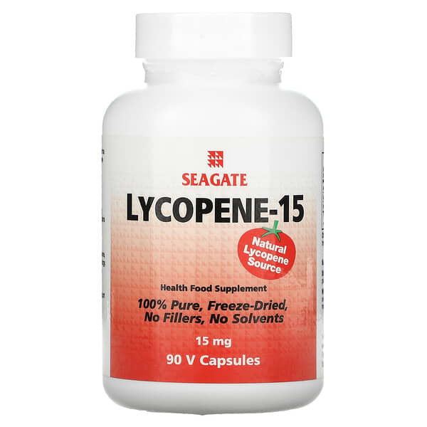 Seagate, Lycopene-15, 15 mg, 90 V Capsules