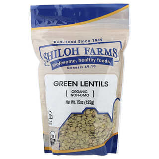 Shiloh Farms, Organic Green Lentils, 15 oz (425 g)