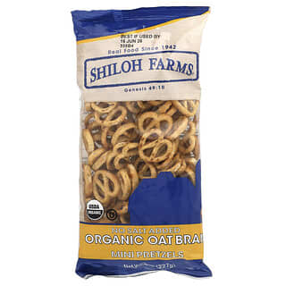 Shiloh Farms, Mini Pretzels, Organic Oat Bran, No Salt Added, 8 oz (227 g)