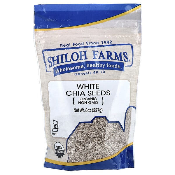 Shiloh Farms, Organic White Chia Seeds, 8 oz (227 g) — product photo 1