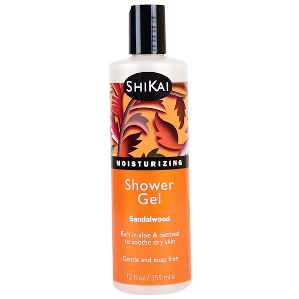 Shikai, モイスチャライジング シャワージェル、サンダルウッド、12 fl oz (355 ml)