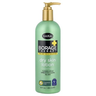 Shikai, Borage Therapy, Dry Skin Lotion, Fragrance Free, 16 fl oz (480 ml)