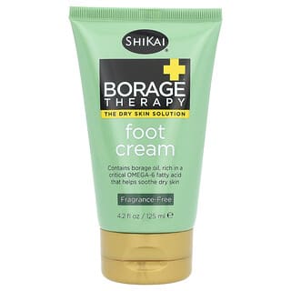Shikai, Borage Therapy, Foot Cream, Fragrance-Free, 4.2 fl oz (125 ml)