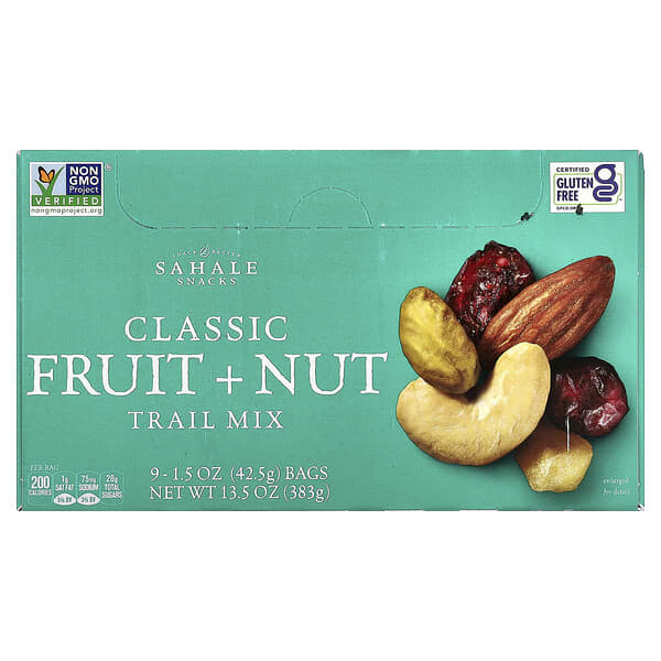 Sahale Snacks, 混合乾果，混合水果 ＋ 堅果，9 包，每包 1.5 盎司（42.5 克）