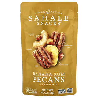 Sahale Snacks, Mezcla glaseada, Pacanas con ron y plátano, 113 g (4 oz)